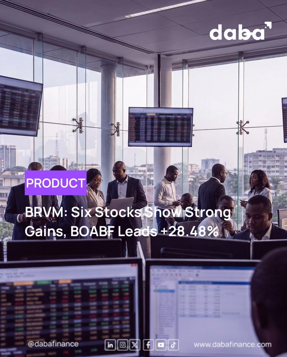 BOABF Leads BRVM Rally with 28.48% Gain as West African Stocks Record Strong Performance